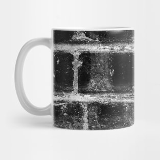 Black and White Brick Wall Mug